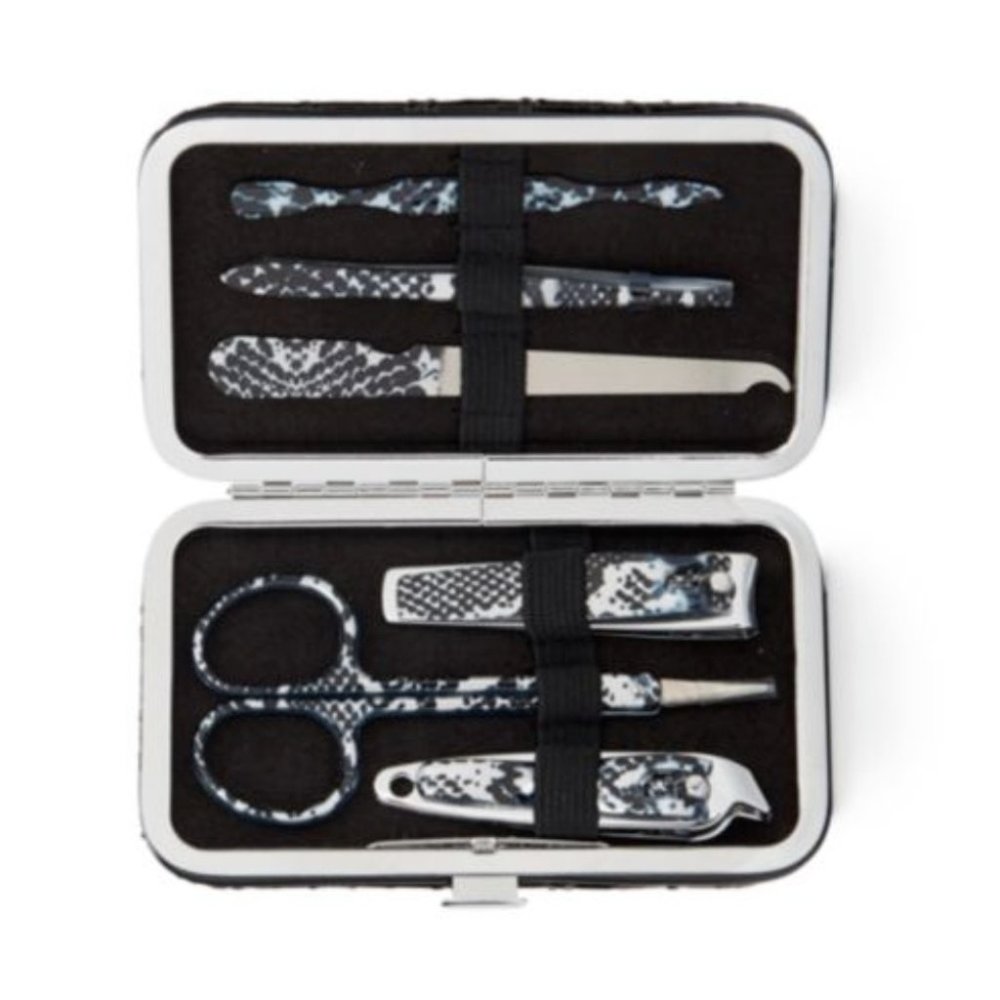 Saks Fifth Avenue‎ Manicure Set - Snake Print: 7 Pc